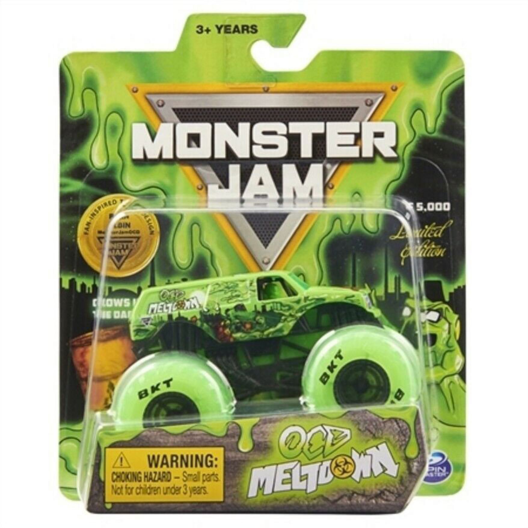 Monster Jam OCD Meltdown 1:64 Scale - Limited Edition 1/5000 - With GLOW IN DARK TIRES Monster Jam