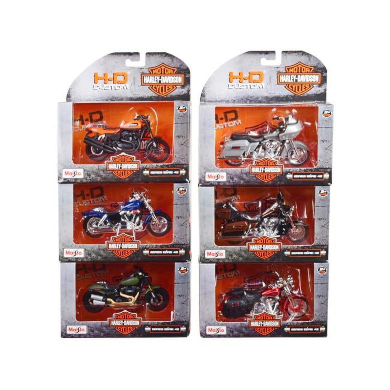 Maisto 31360-42 Harley-Davidson Motorcycles Set Series 42 1-18 Diecast Motorcycle Models - 6 Piece Maisto