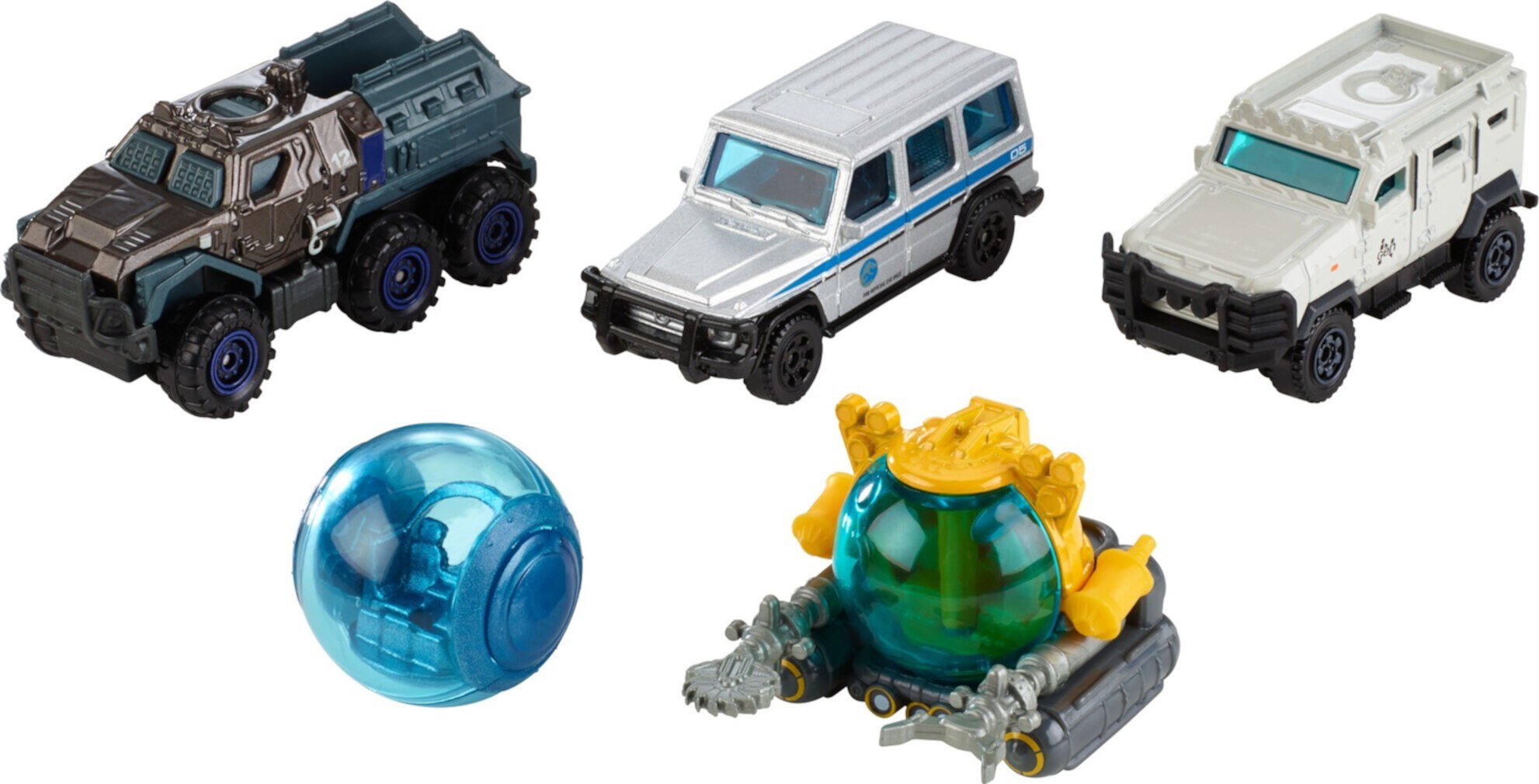 Matchbox Jurassic World Set of 5 1:64 Die-cast Car & Truck Play Vehicles (Styles May Vary) Matchbox