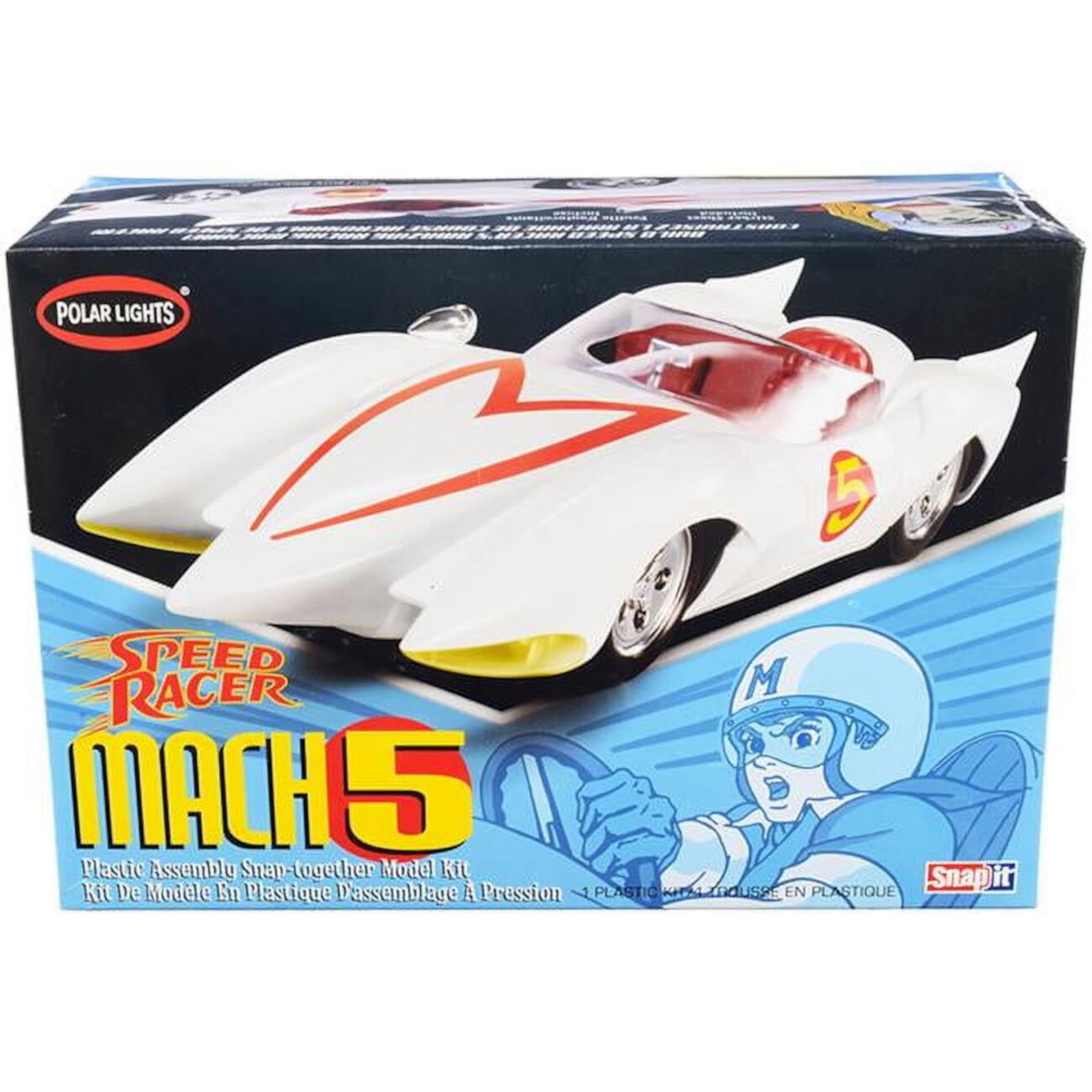 Skill 2 Snap Speed Racer Mach 5 1 by 25 Scale Model Kit Endless Games