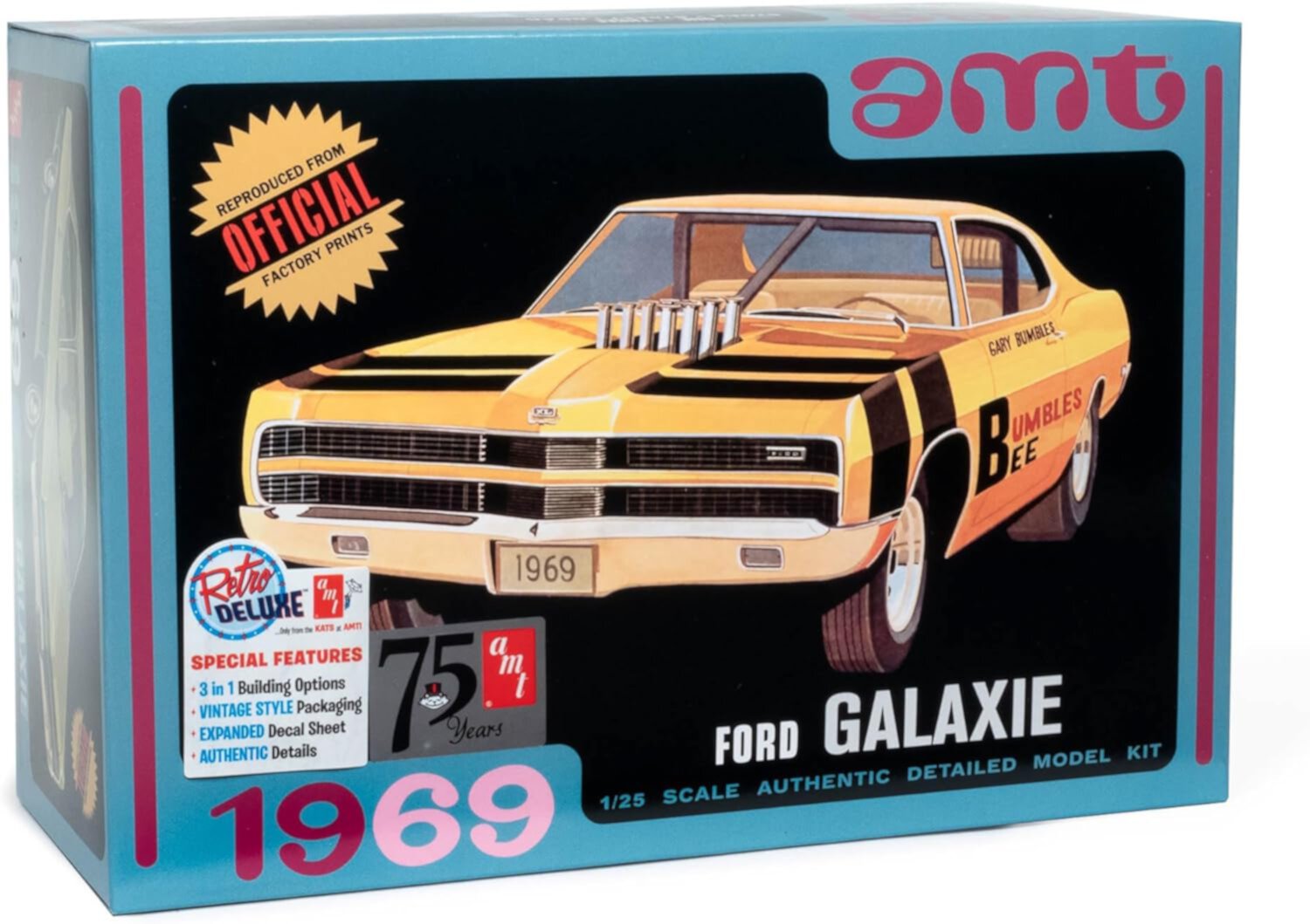 AMT 1969 Ford Galaxie Hardtop Skill 2 Model Kit 1/25 Scale AMT