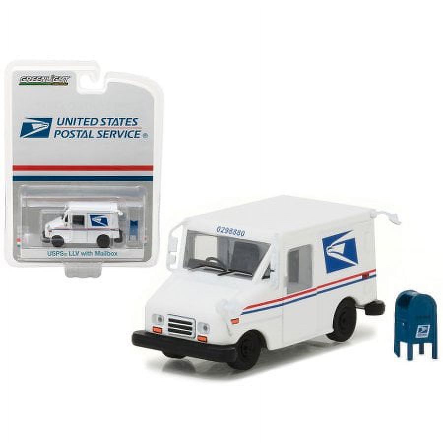 Greenlight United States Postal Service 1:64 Long Life Postal Vehicle with mail box accessory Hobby Exclusive Greenlight