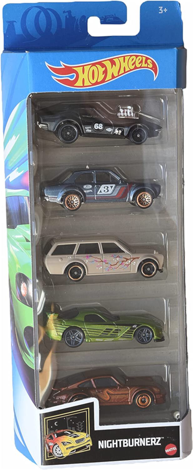 Hot Wheels 2021 Nightburnerz 5-Pack Hot Wheels