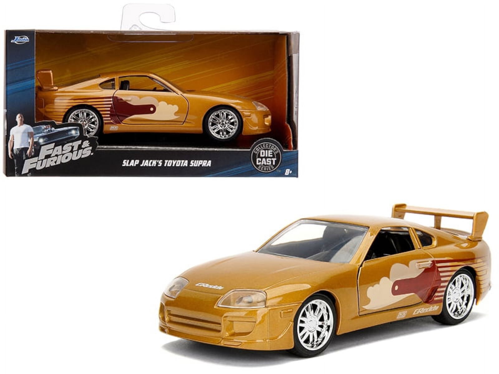 Jada Slap Jack's Toyota Supra Gold Fast & Furious Movie 1/32 Diecast Model Car JADA TOYS