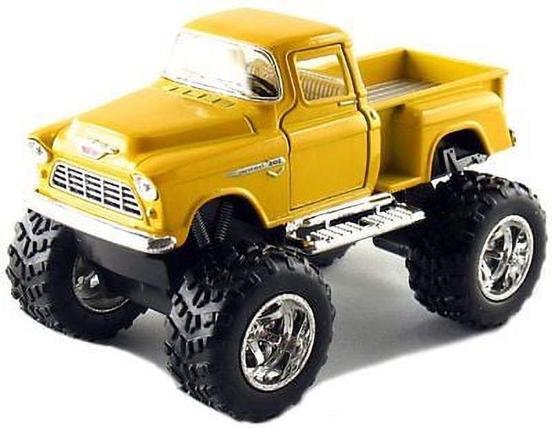 Kinsmart Off Road Big Foot Monster 1955 Chevy Stepside PickUp Truck 1:32 Yellow! KiNSMART