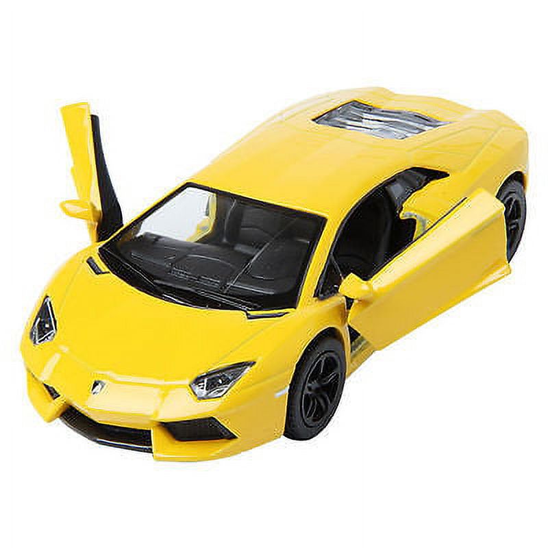 5" Kinsmart Lamborghini Aventador LP700-4 Diecast Model Toy Car 1:38 Yellow KiNSMART