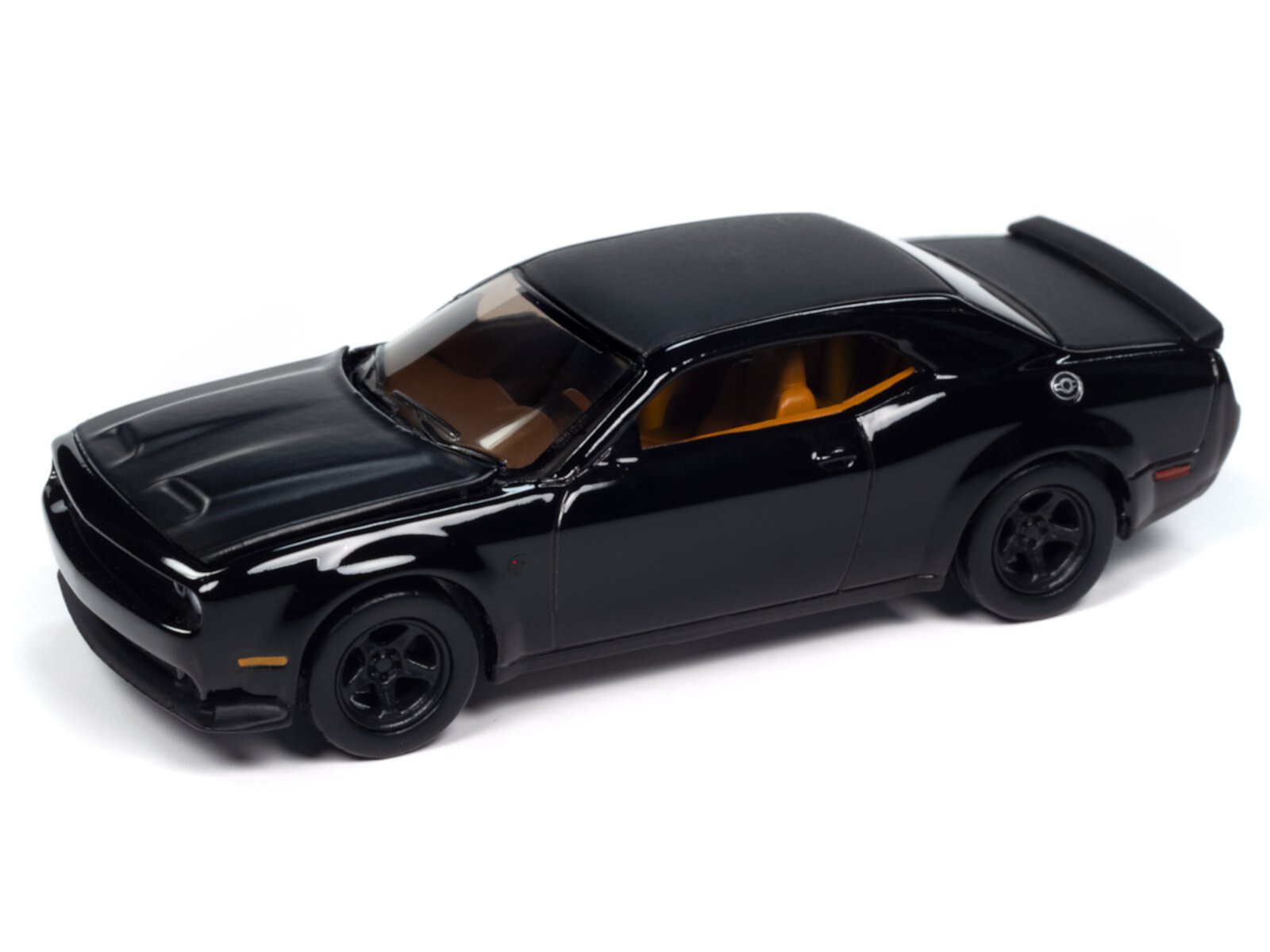 Auto World 1:64 Die Cast 2021 Dodge Challenger SRT Super Stock Pitch Black w/ Flat Black Top/Hood Auto World