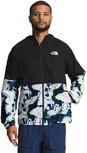 Мужская куртка с капюшоном Printed Flyweight Hoodie 2.0 из 100% полиэстера, Черный/Синий The North Face