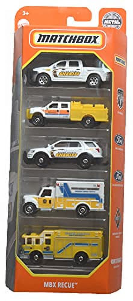 Matchbox MBX Recue II 5 Pack Die-Cast Car Set Matchbox