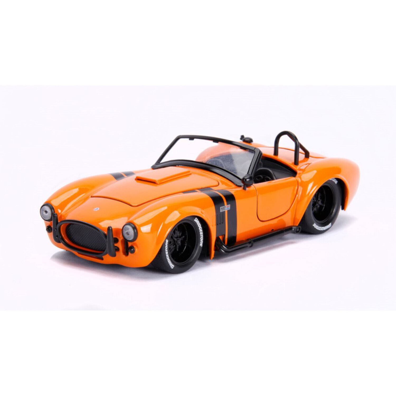 Металлическая модель автомобиля Bigtime Muscle 1965 Shelby Cobra 427 в масштабе 1:24 с открывающимися дверями, капотом и багажником Jada Toys