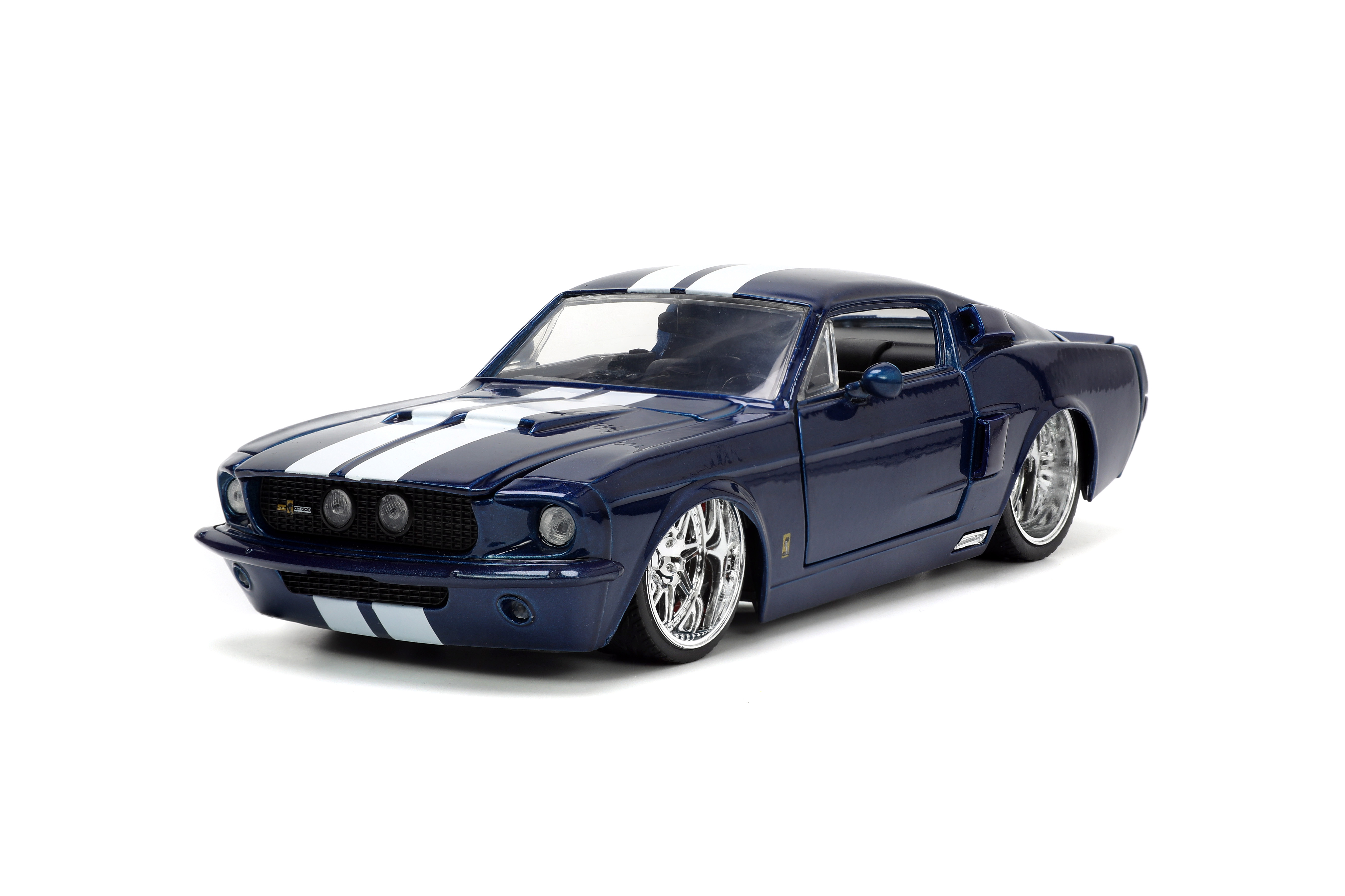 Автомобиль 1967 Shelby GT-500, модель в масштабе 1:24, металлический кузов, открывающиеся двери Jada Toys