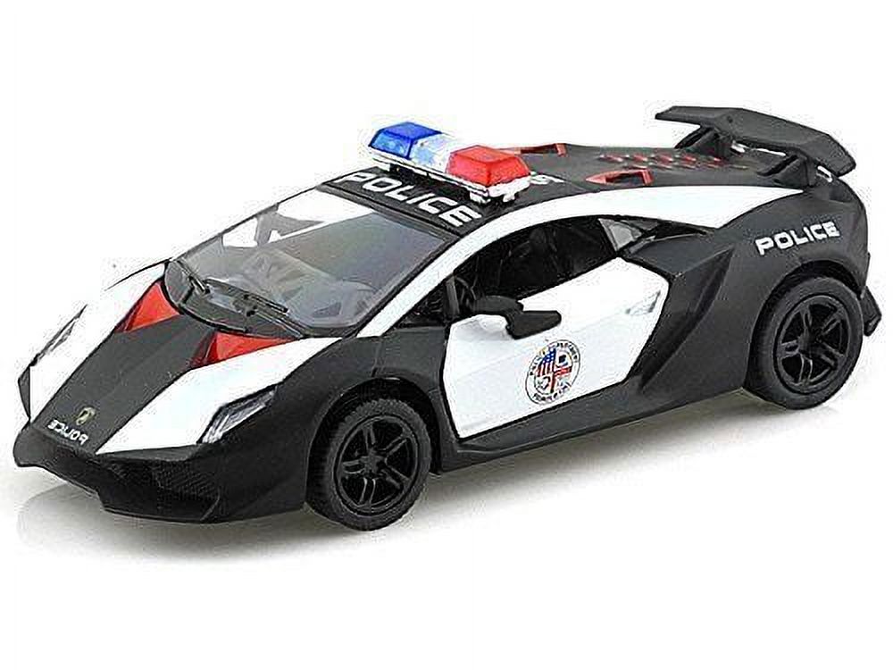 5" Kinsmart Lamborghini Sesto Elemento Police Car Diecast Model Toy 1:38 KiNSMART