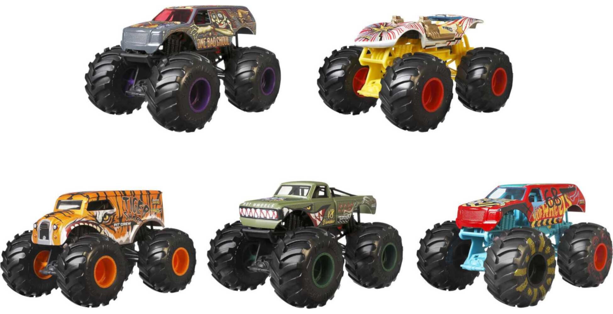 Огромный коллекционный игрушечный грузовик Monster Trucks в масштабе 1:24 Hot Wheels