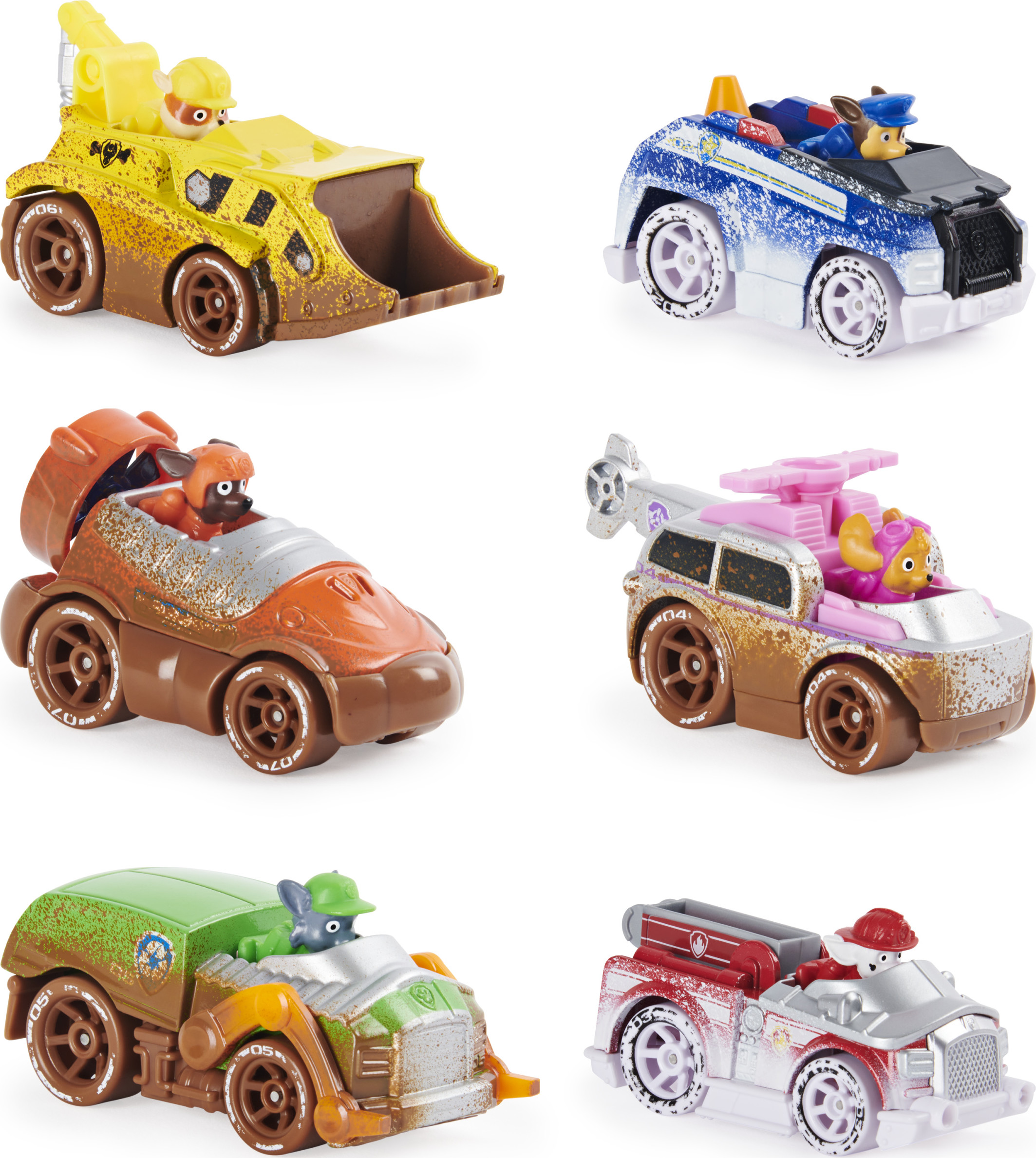 PAW Patrol, True Metal Off-Road Gift Pack of 6 Collectible Die-Cast Vehicles, 1:55 Scale Paw Patrol