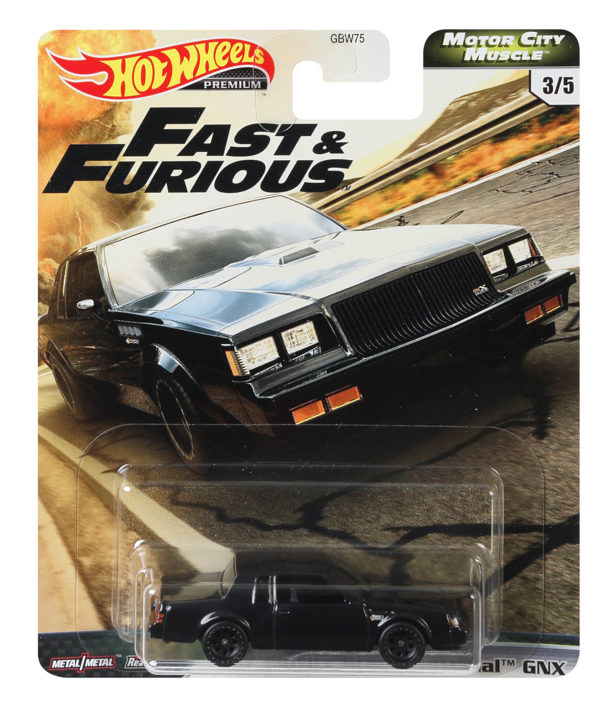 Fast & Furious Hot Wheels Buick Grand National Vehicle, Toys For Boys Age 3 And Up Hot Wheels