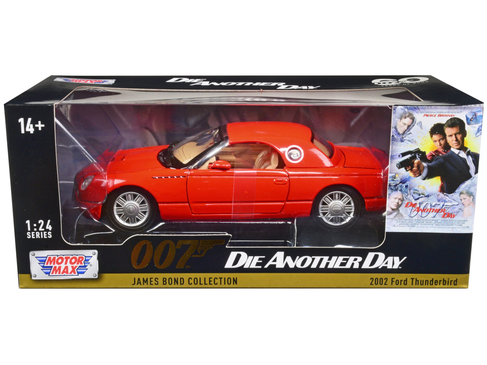 2002 Ford Thunderbird Orange James Bond 007 "Die Another Day" (2002) Movie 1/24 Diecast Model Car by Motormax MOTORMAX