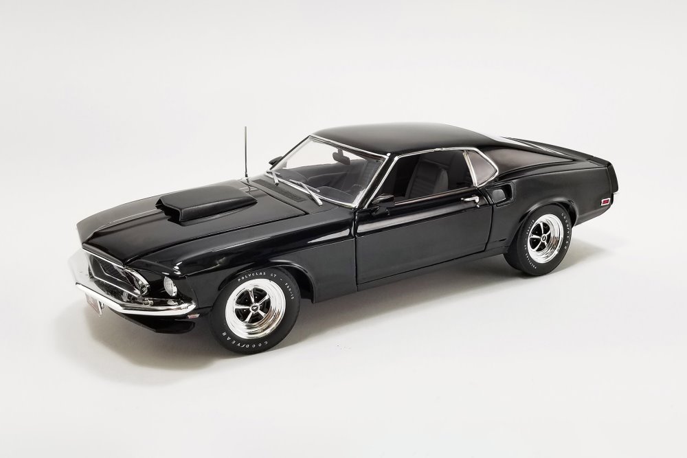 1969 Ford Mustang BOSS 429, Black - Acme A1801859 - 1/18 scale Diecast Model Car ACME