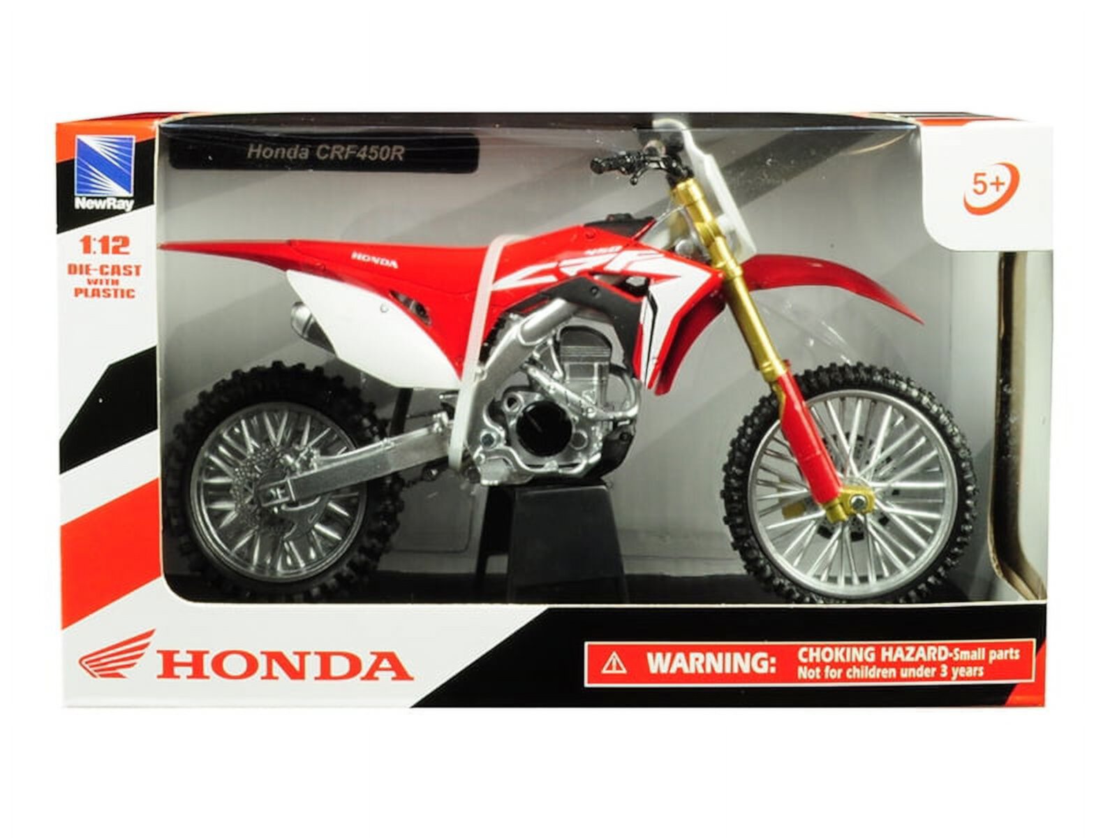 Honda CRF450R Red 1/12 Diecast Motorcycle Model by New Ray New Ray Toys