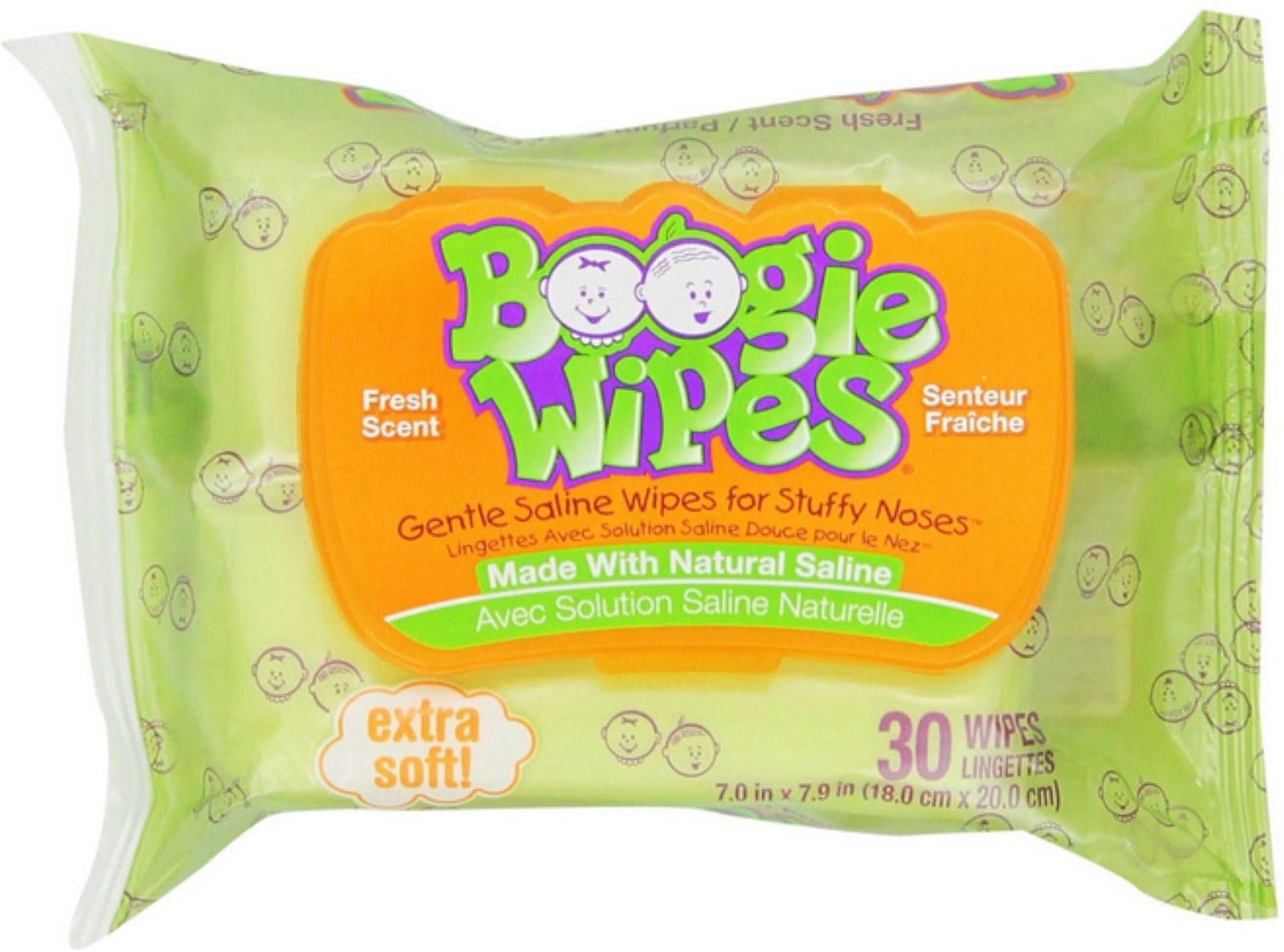 Boogie Wipes Fresh Scent 30 Each (Pack of 6) Boogie Wipes