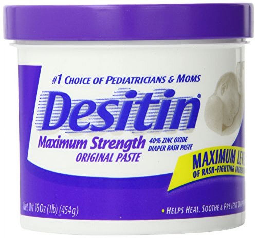 3 Pack - Desitin Diaper Rash Paste Maximum Strength, 16oz Each Desitin