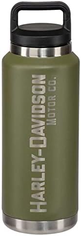 Harley-Davidson Motor Co. Water Bottle, Double-Wall Stainless Steel - Green Harley-Davidson