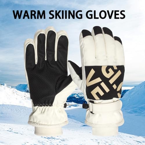 RIGWARL Winter Gloves Women Ski Gloves Waterproof Windproof Anti-Slip Gloves, Snow Breathable Warm Thermal Gloves for Skiing Running Cycling RIGWARL