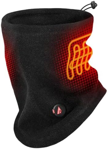 ActionHeat 5V Battery Heated Fleece Gaiter – Sports Face Mask with 3 Warmth Settings – 3000 mAh Rechargeable Battery ActionHeat