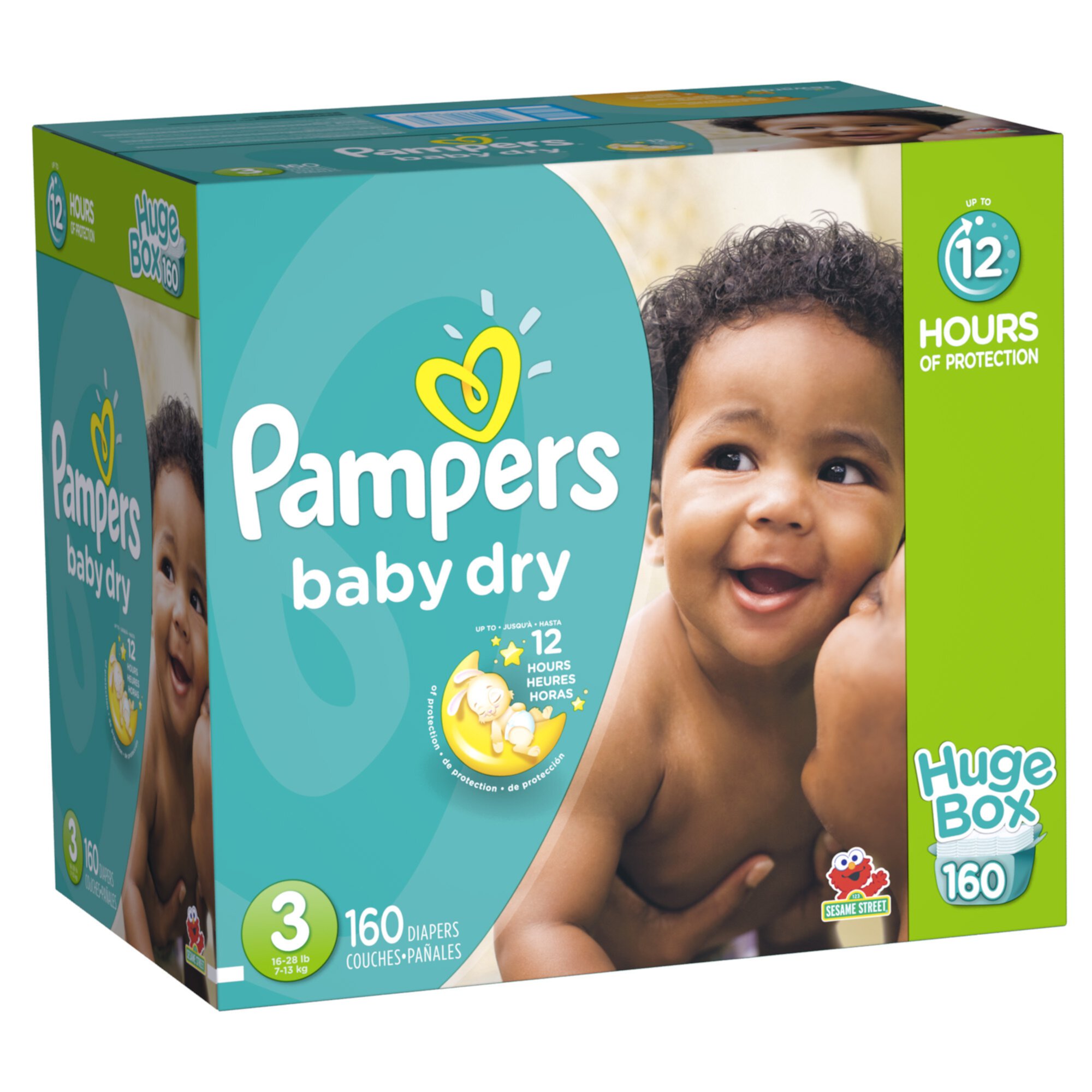 Pampers Baby Dry Diapers Size 3, 160 Diapers Pampers