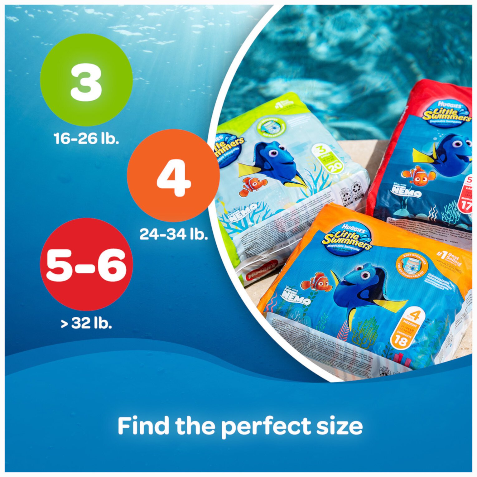 Huggies Little Swimmers Swim Diapers, Size 4 Medium, 36 Ct Huggies