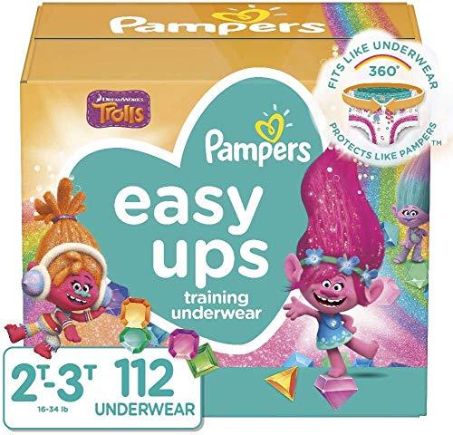 Pampers Toddler Training Underwear for Toddlers, Easy Ups Diapers, Training Pants for Girls and Boys, Size 4 (2T-3T), 112 Count, Giant Pack (Packaging May Vary) Pampers