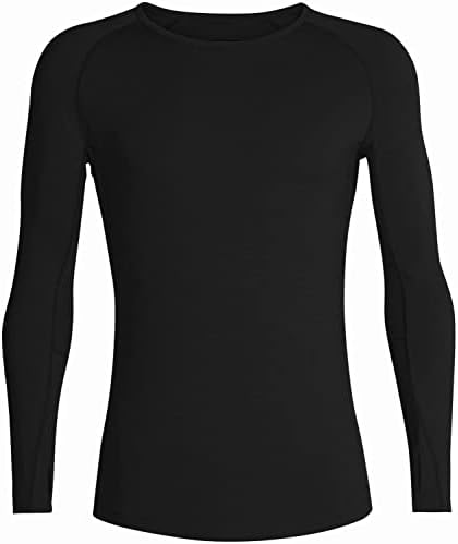 Icebreaker Men's Zone Midweight Base Layer Long Sleeve Crew Neck Shirt, New Zealand Merino Wool Icebreaker