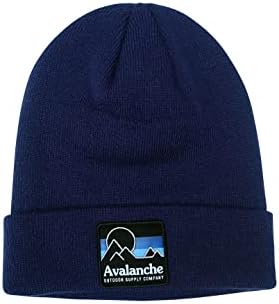 Шапка бини Avalanche Avalanche Mens/Women's Cold Weather Winter Hat Unisex Cuffed Stretch Knit Beanie Avalanche