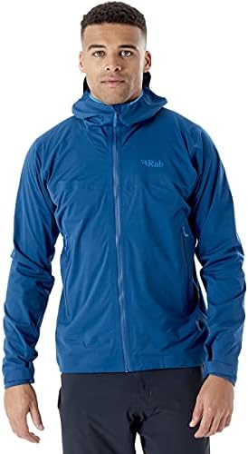 Rab Men's Kinetic 2.0 Hooded Waterproof Lightweight Jacket for Hiking and Trekking Rab