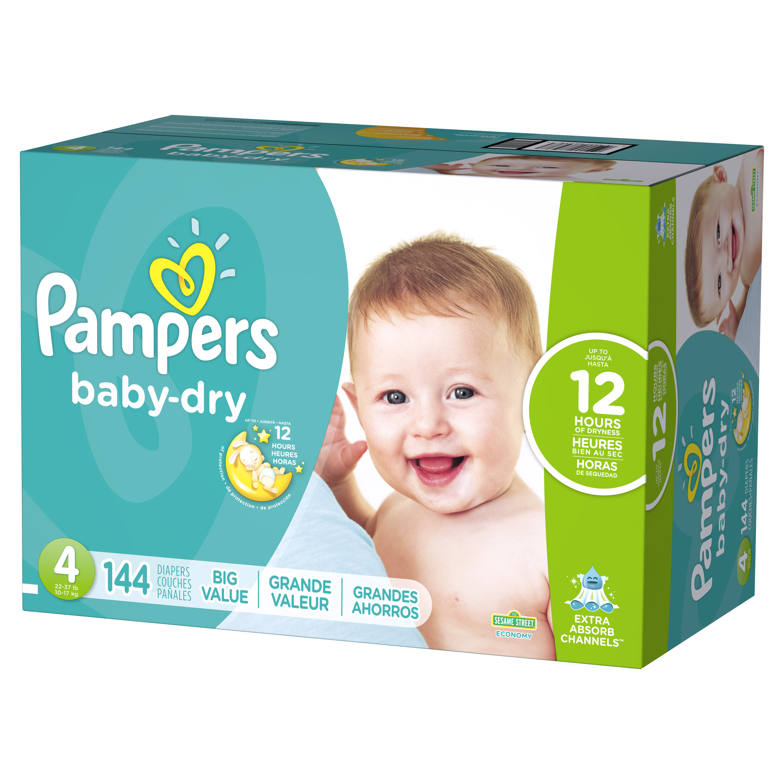 Pampers Baby Dry Diapers Size 4 144 Count Pampers