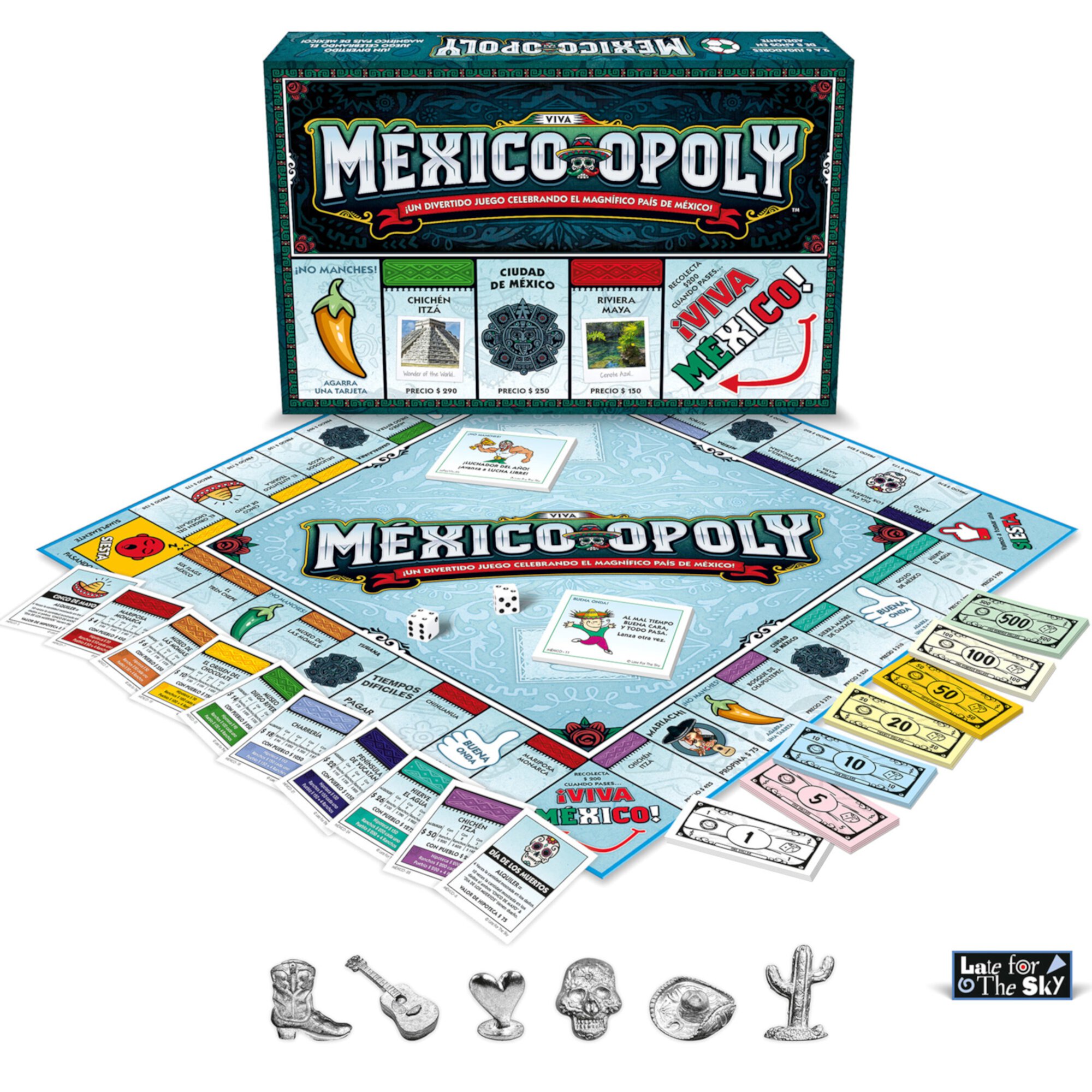 Late for the Sky Mexico-Opoly Spanish Board Game Late For The Sky