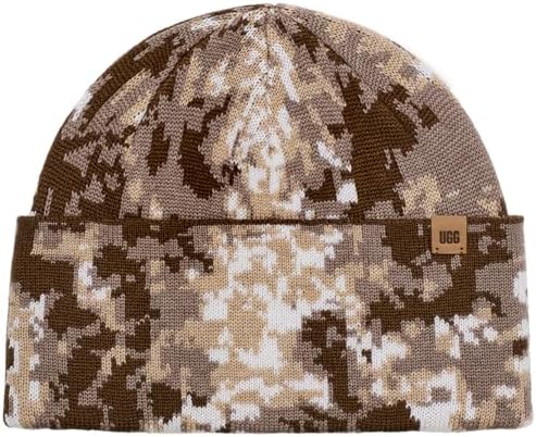 UGG Men's Smoke Camo Beanie, Sand Multi, One Size UGG