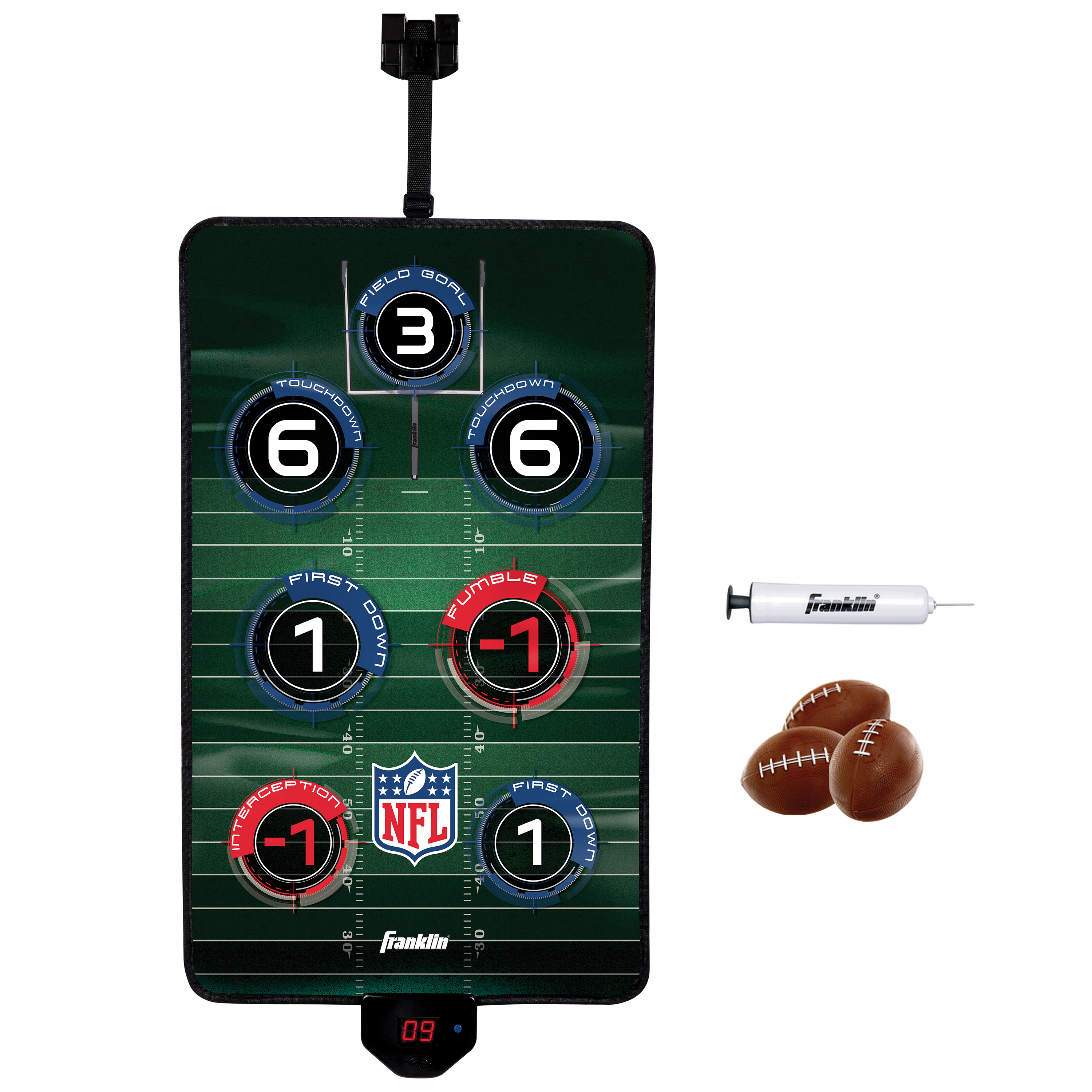 Franklin Sports NFL Electronic Football Target Toss - over the Door Target Game NFL