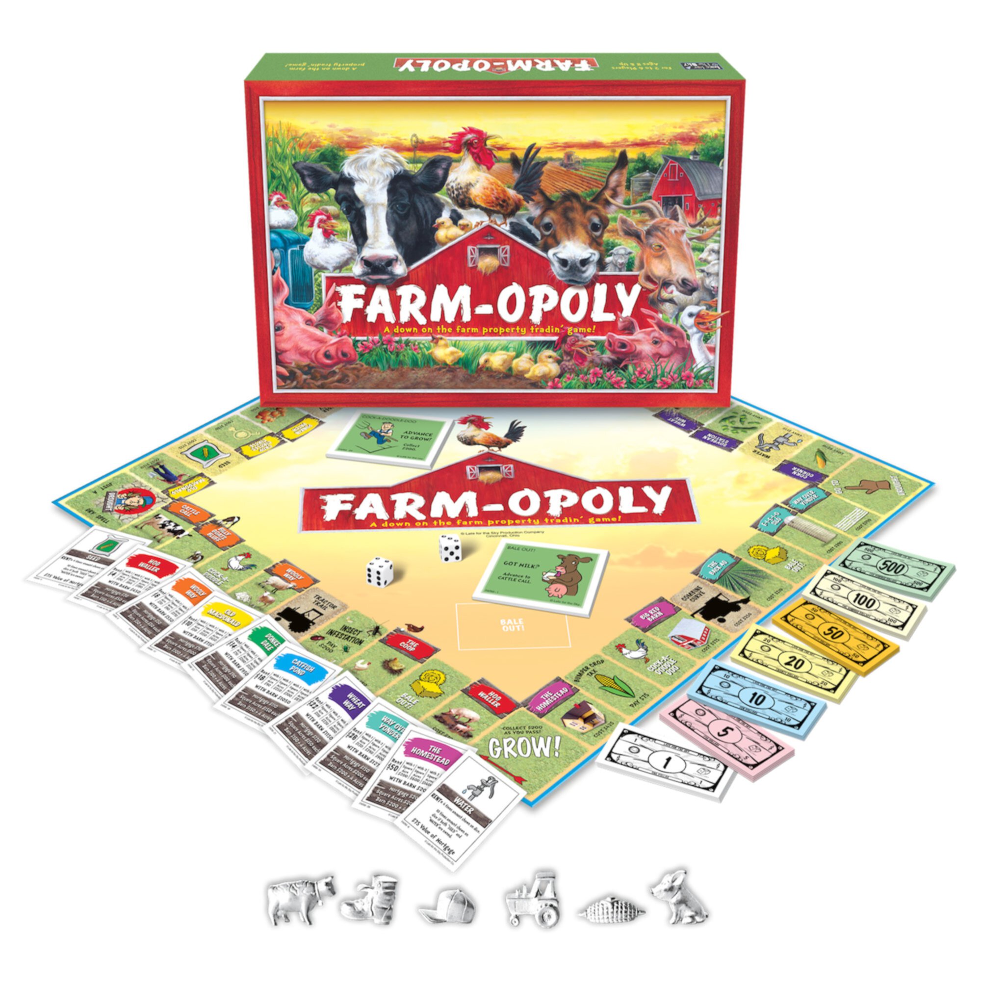 Late for the Sky Farm-Opoly Board Game Late For The Sky