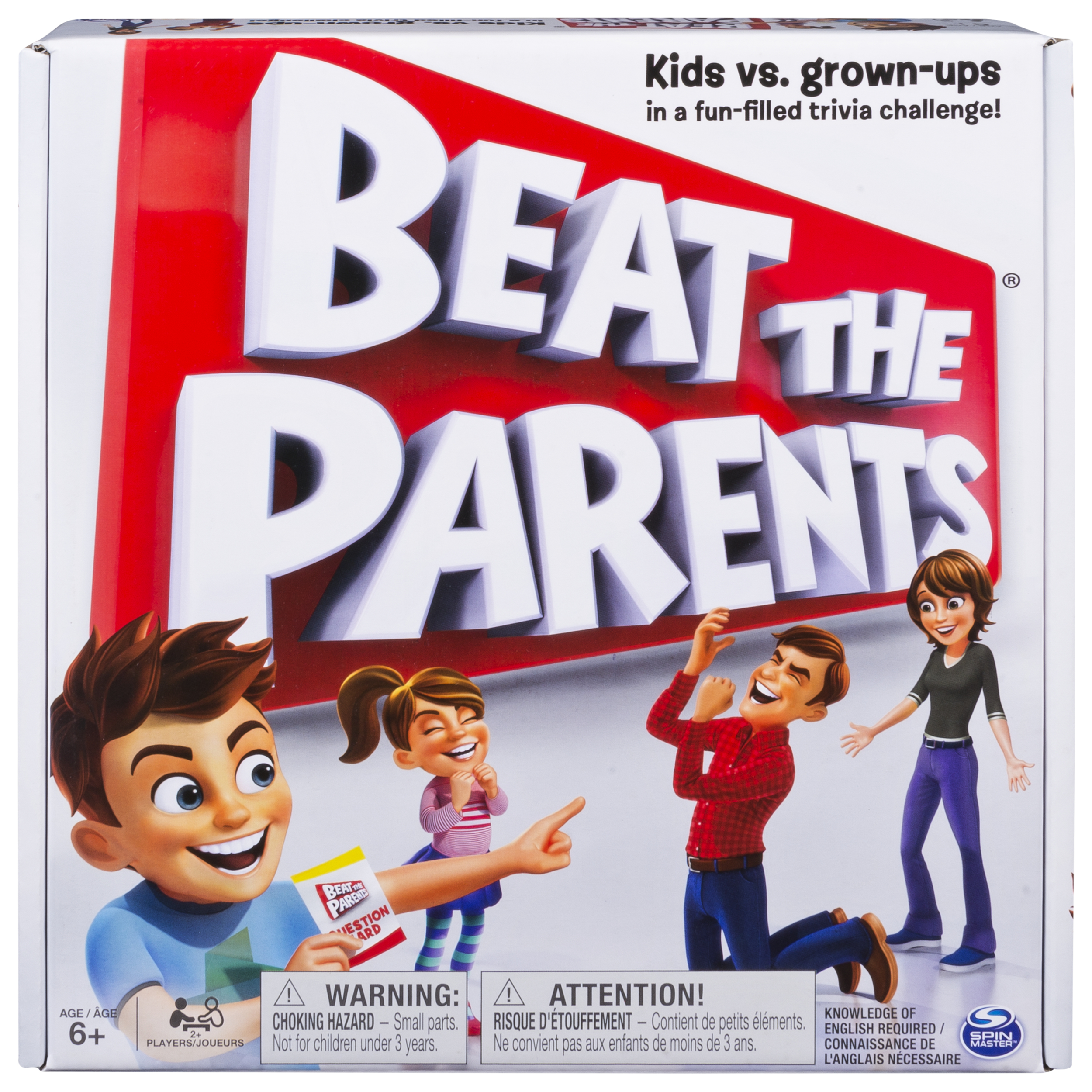 Beat the Parents, Family Board Game of Kids vs. Parents with Wacky Challenges (Edition May Vary) Spin Master Games