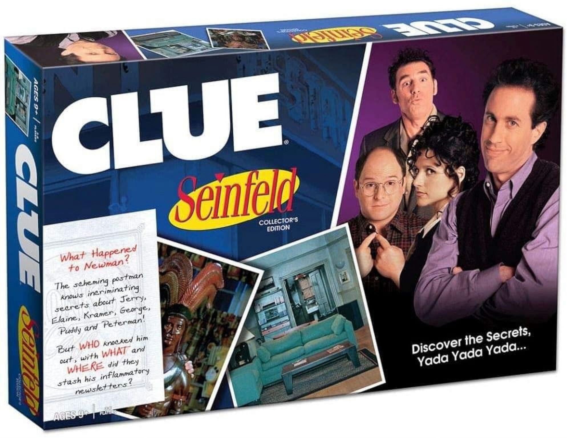 Настольная игра Clue Seinfeld, для 2-6 игроков, игровой процесс 60+ минут, с 6 фигурками персонажей USAopoly