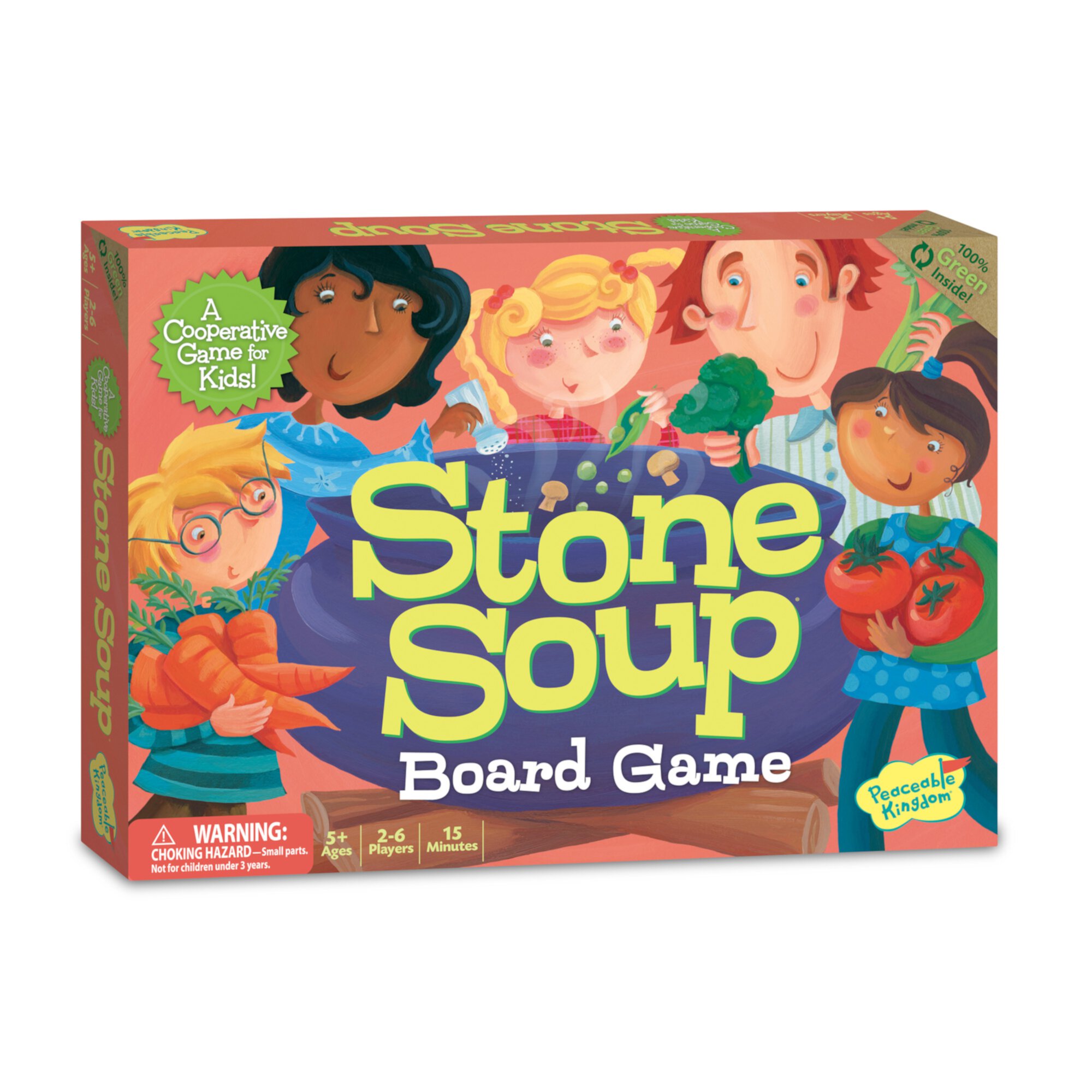 Peaceable Kingdom Stone Soup Cooperative Memory Board Game for Kids, 2 to 6 Players Game Peaceable Kingdom