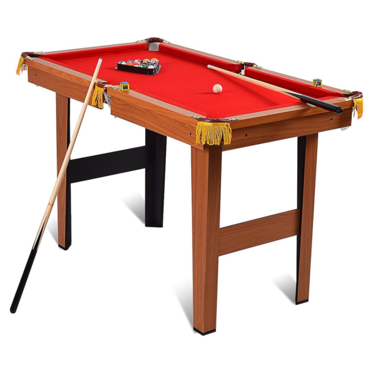 Costway 48'' Mini Table Top Pool Table Game Billiard Set Cues Balls Gift Indoor Sports Costway