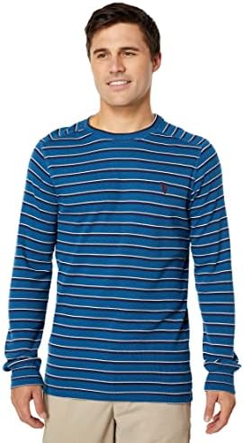 U.S. Polo Assn. Long Sleeve Yarn-Dye Stripe Thermal Crew Neck U.S. POLO ASSN.