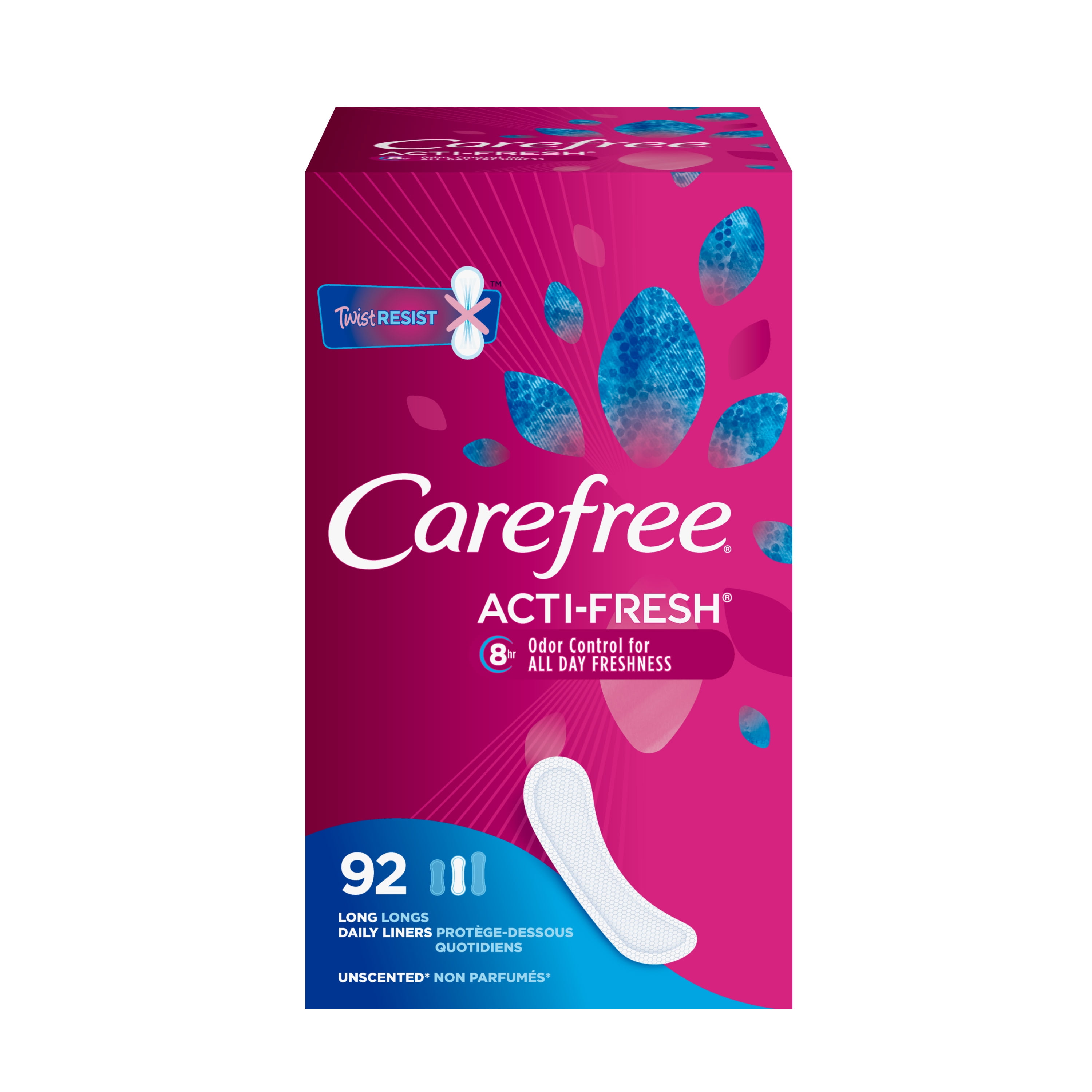 Carefree Acti-Fresh Regular Pantiliners To Go, Fresh Scent, 54 Ct Carefree