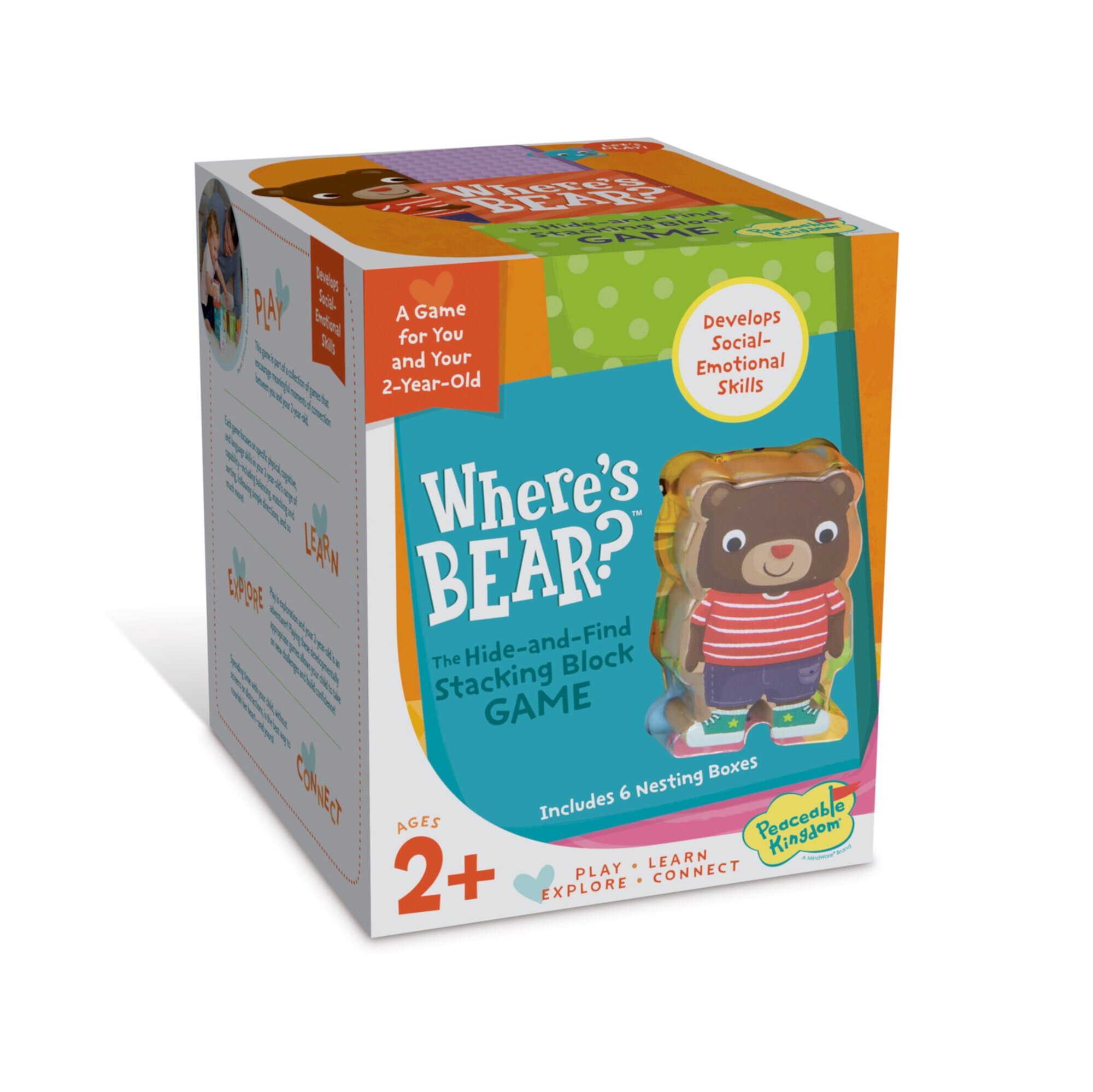 Peaceable Kingdom Where's Bear? Toddler Hide and Find Stacking Block Game for 2 Year Olds and Up Peaceable Kingdom