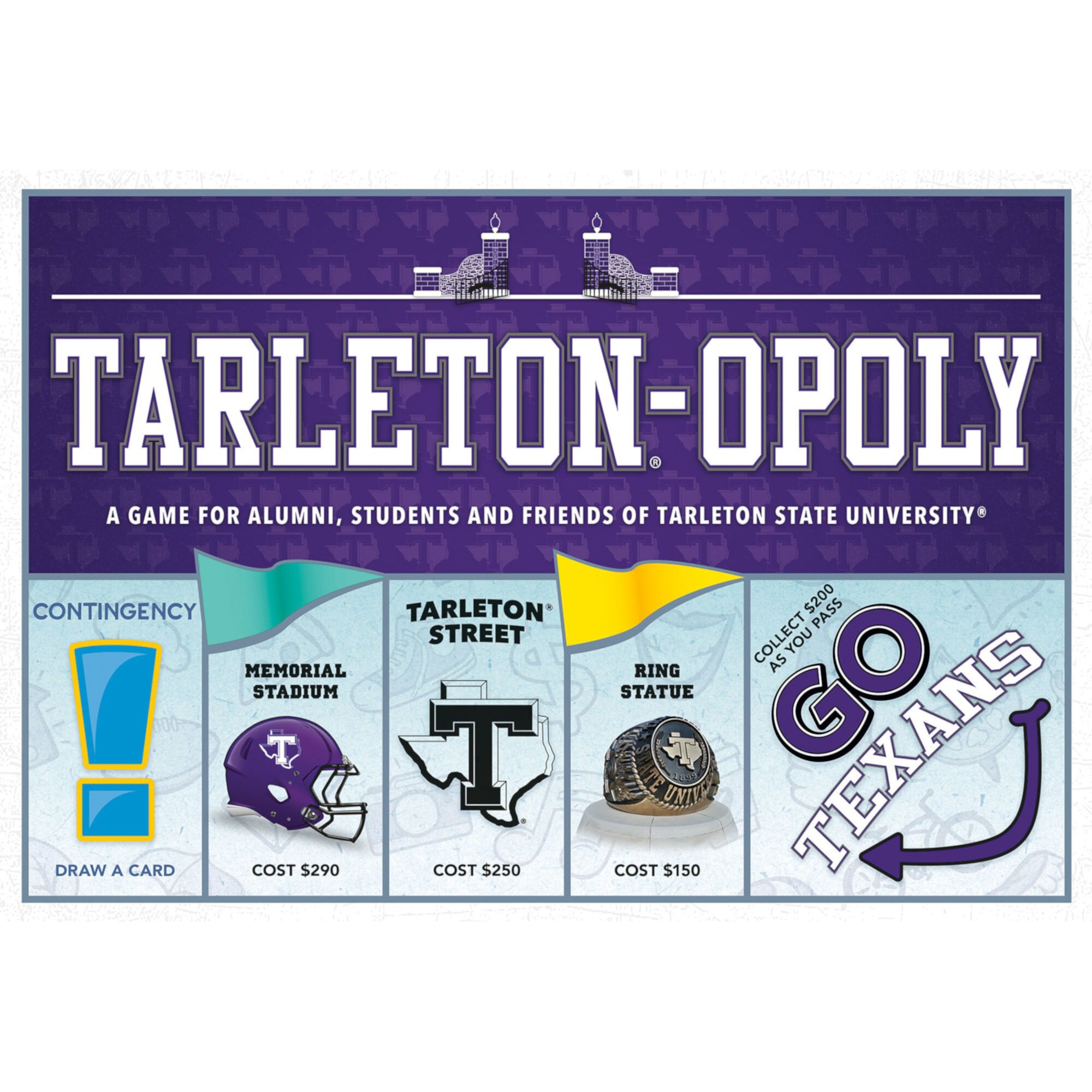 Late For The Sky: Tarleton-Opoly - University Themed Family Board Game, Opoly-Style Game Night, Traditional Play Or 1 Hr Version, Ages 8+, 2-6 Players Late For The Sky