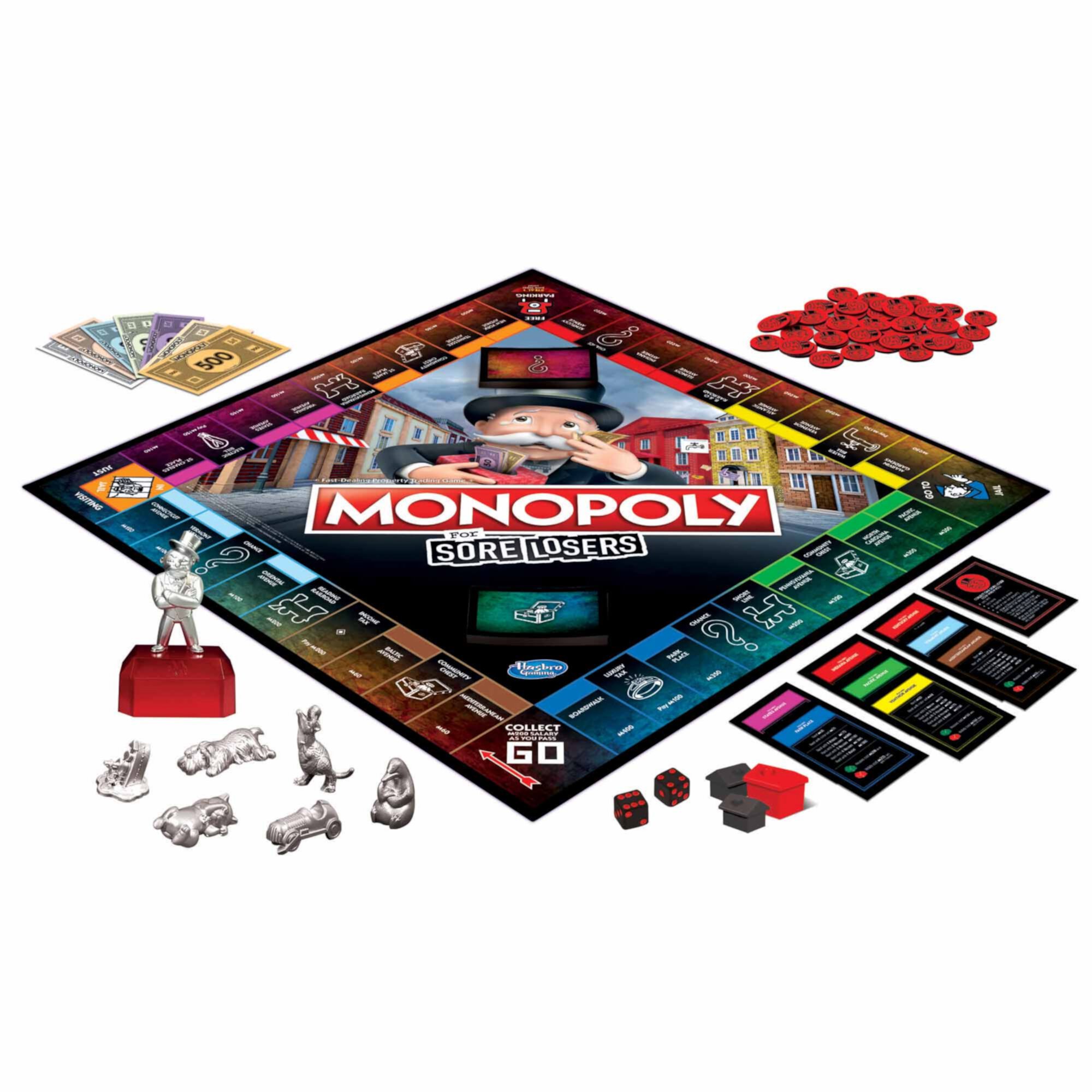 Monopoly For Sore Losers, Collect Sore Loser Coins, for Kids Ages 8 and Up, Walmart Exclusive Monopoly