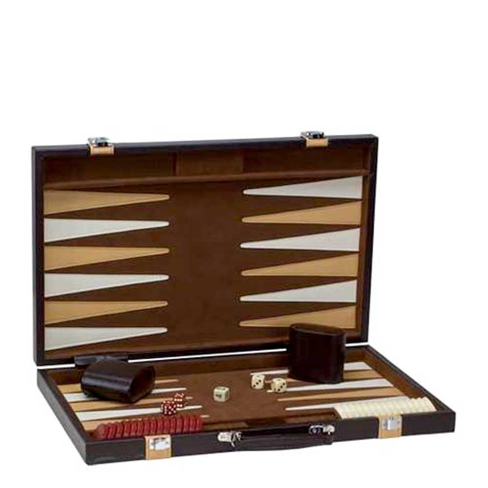 VERSATILE BACKGAMMON BROWN/TAN SET: CHOOSE YOUR SIZE - 9", 15", OR 18" - CLASSIC ELEGANCE FOR ENDLESS GAMING PLEASURE AT ANY SCALE!" G8Central