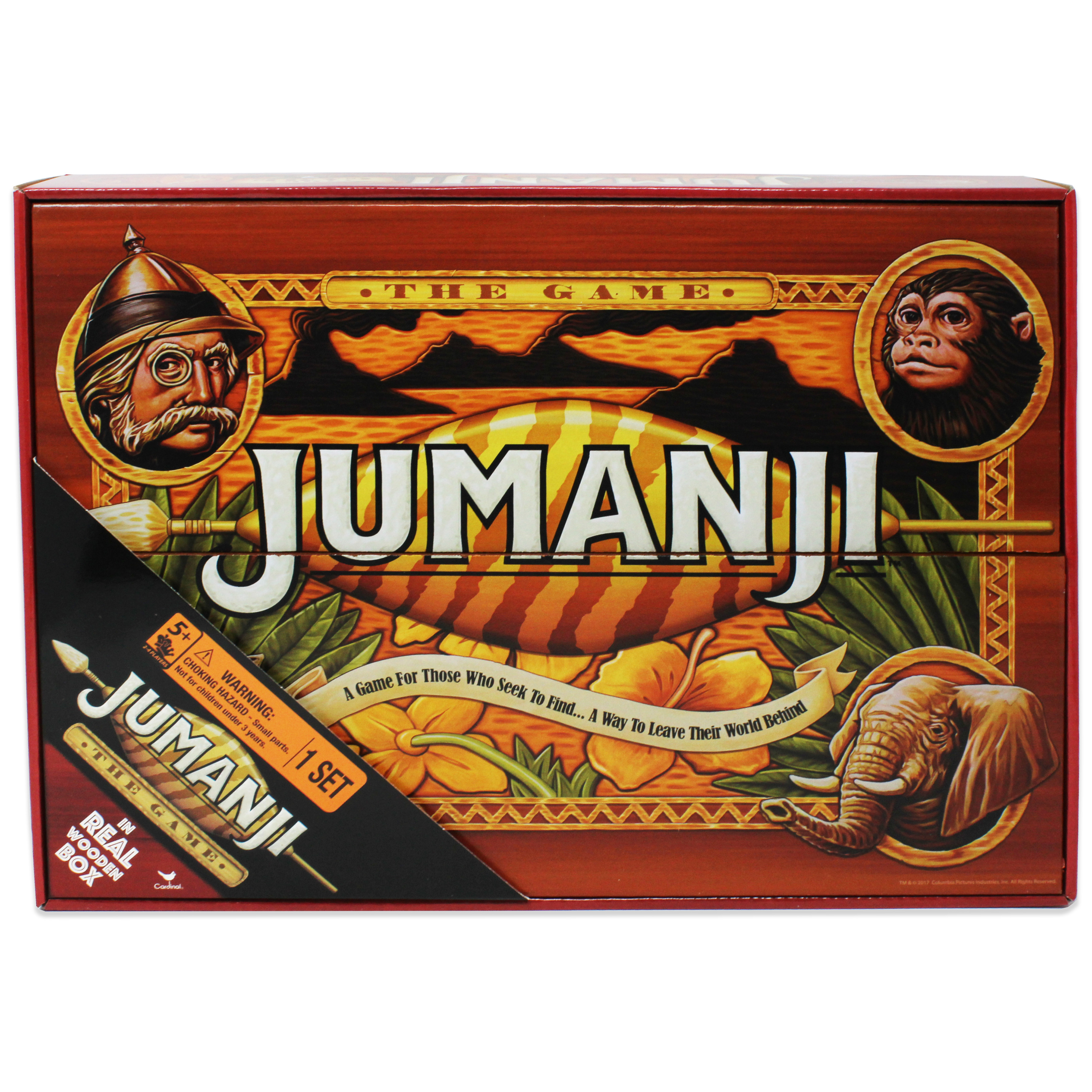 Классическая ретро деревянная игра Deluxe Jumanji из 90-х с 8-гранным кубиком Spin Master Games