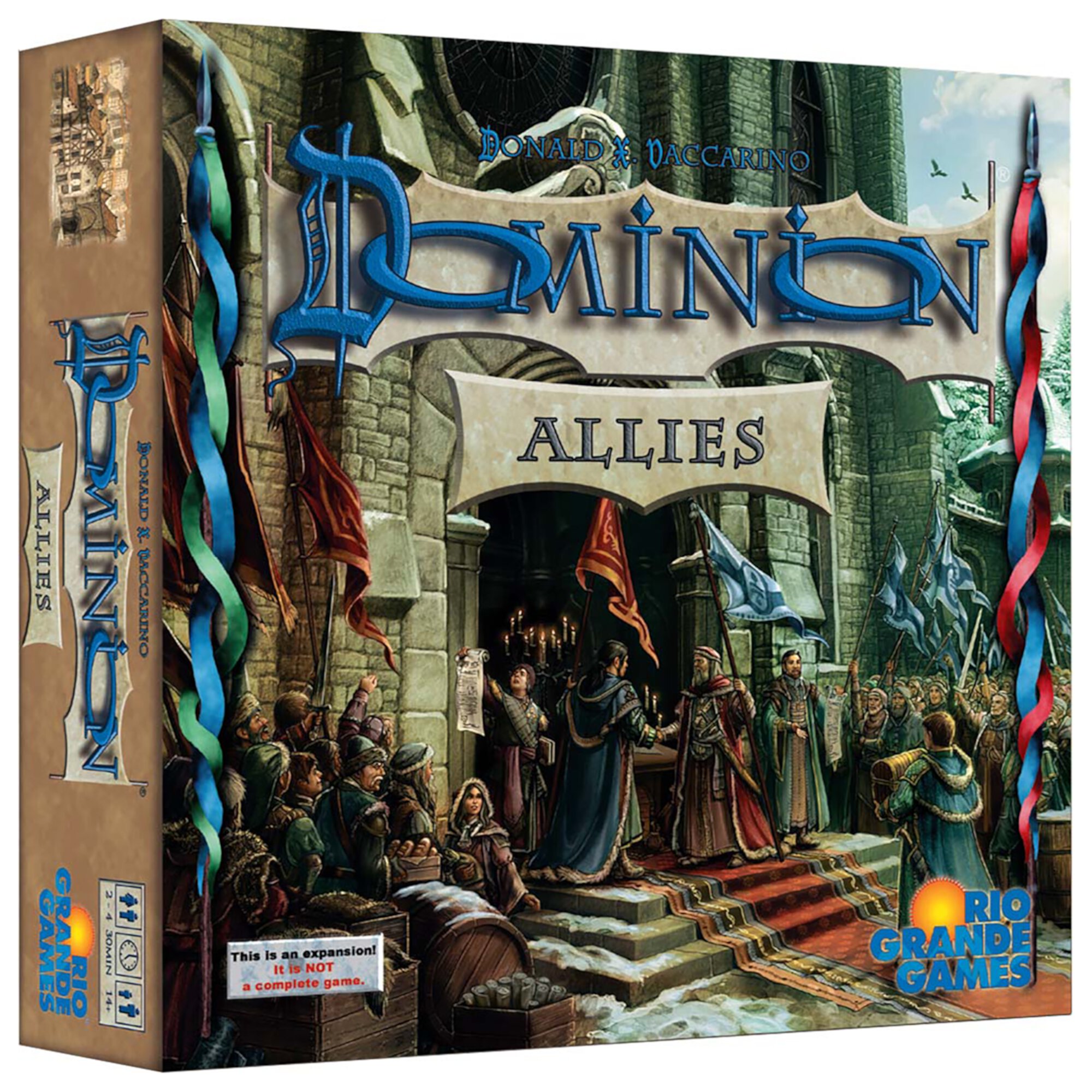 Rio Grande Games: Dominion: Allies - Expansion to Dominion. Deck Building Game, 2-4 Players. Ages 14+, 30 Min Game Play Rio Grande Games